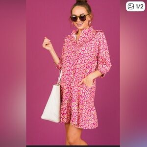 Michelle McDowell Waylon Dress - Pink and Orange Dress